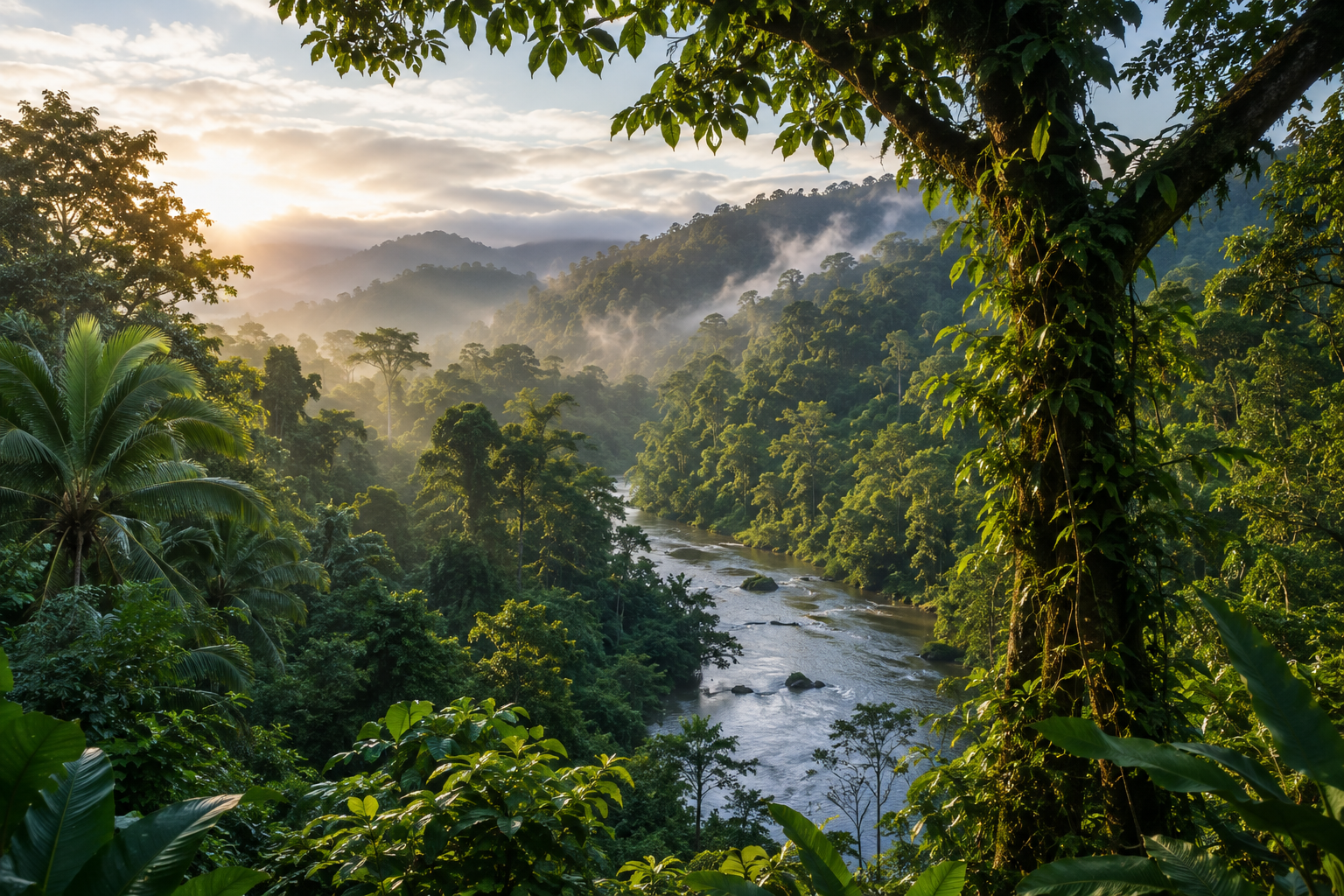 Tropischer Regenwald auf Borneo